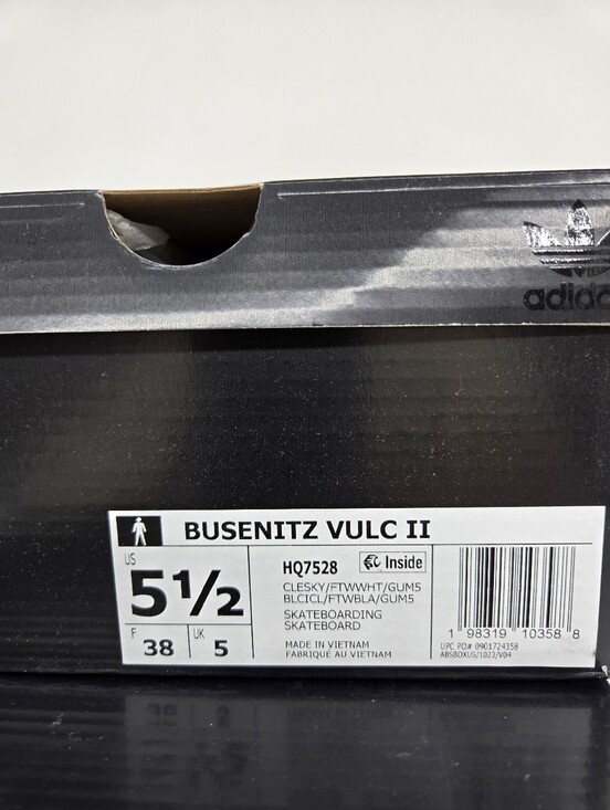adidas Men\'s Busenitz Vulc II HQ7528 Clear Sky Cloud White Shoes Size 5.5 main image 7
